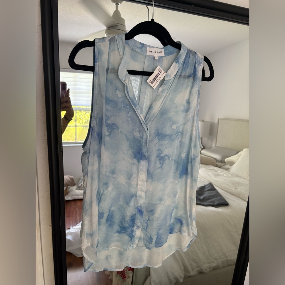 Bella Dahl Watercolor Blue Tank Top